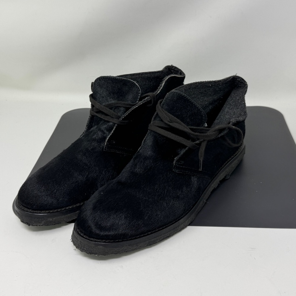 Vince Calf Hair Lace Up Ankle Booties Sz 10 pony hair